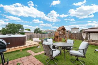 Hot Tub Escape Yard Bbq Multi Games Swing Set - 9
