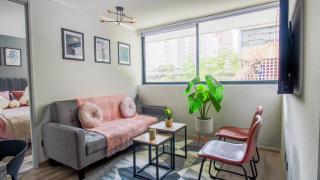 2 dormitorios y 2 baños, Departamento 221, mariposa, Santiago cerca de Parque Almagro - 0