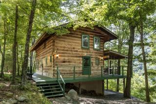 Beautiful Rustic Cabin Surrounded by Nature with Incredible Views and a Wrap-Around Deck for an Amazing Glamping Experience in Marshall, NC - 0