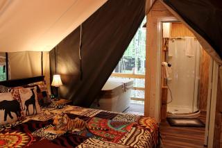 African-Themed Safari Tent for Glamping in West Virginia - 2