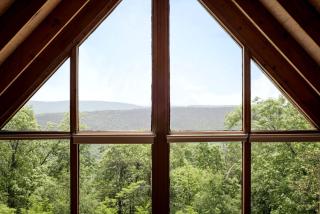 Rustic-Modern Chalet w/ Fire Pit, Deck & Views in Slanesville, WV - 3