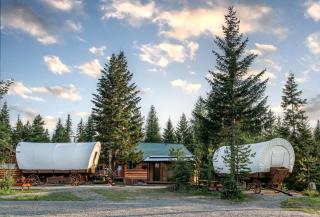 Unique Conestoga Glamping Wagon with King Bed & Private Bath | Bonners Ferry, Idaho Retreat - 0