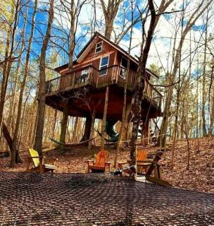 Enchanting Tree House with a Slide on 200 Acres for a Family Adventure in Germantown, Kentucky - 3