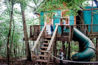 Enchanting Tree House with a Slide on 200 Acres for a Family Adventure in Germantown, Kentucky - 2