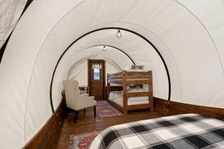 Grand Canyon Covered Wagon for Family-Friendly Glamping in Meadview, Arizona - 2
