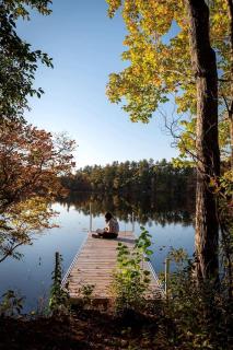 Eco-Friendly Solar Powered A-Frame Treehouse with Hot Tub and Private Dock on Littlefield Pond, near Wells, Maine - 5