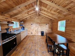 Secluded Rustic Cabins with Private Pond & Trails near ORV Routes in White Cloud, Michigan - 8