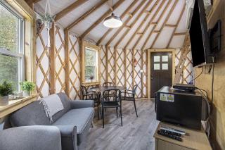 Secluded Off-Grid Yurt with Forest Views Near Trails in Sears, Michigan - 9