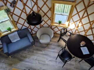 Secluded Off-Grid Yurt with Forest Views Near Trails in Sears, Michigan - 1