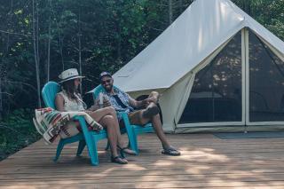 Cute Bell Tent in Carson for Columbia Gorge Glamping in Washington - 2