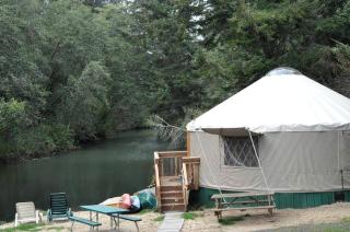 Secluded Lakefront Yurt with Private Beach near Portland, Oregon - 0