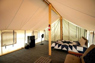 Sensational Tented Cabin Nestled Amidst Trees and Fire Pit Provided in Logan, Ohio - 1