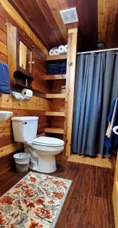 Stunning Riverfront Log Cabin Nestled Amidst Trees in Nashoba, Oklahoma - 1