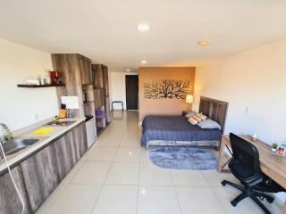 S02 SUITE para 1 A 2 PAX Premium Suite Frente al TEC CEM con Cocineta WiFi Balcón Parking Terraza - 7