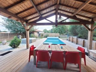 Maison bois 4 Ch Piscine & Spa proche Contis Océan - 0