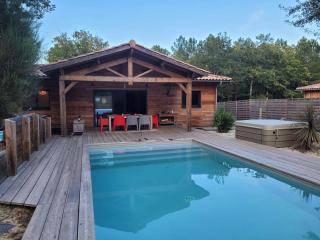 Maison bois 4 Ch Piscine & Spa proche Contis Océan - 4