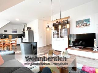 Ferienwohnung "Atlantis" Papenburg Balkon Einbauküche Neubau 74 qm Free Wifi 2 Schlafzimmer 4 Personen - 6