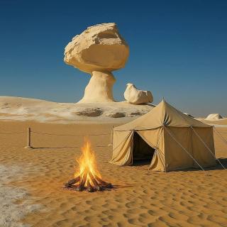 White desert safari in Egypt - 0
