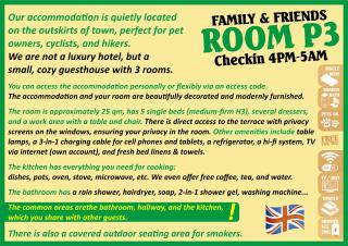 Deine Pension, Family & Friends Room P3, 5 beds, 25qm, Check-in 4PM till 5AM - 2