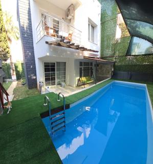 ELIT1 Villa 10 BEDS FULL TRIPLEX VILLA in BELEK Golf area with PRIVATE POOL & GARDEN WIFI NETFLIX Full Kitchen & Bed Equipments Air Conditions free parking - 0