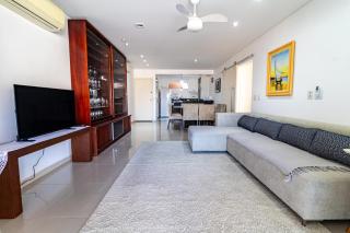 Apto p/ 6, garagem e churrasqueira a 300m da praia - 0
