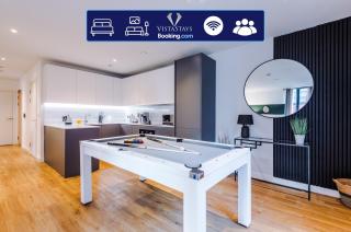 2BDR Apartment By Vista Stays Short Lets & Serviced Accommodation Manchester With Pool Table & Free WiFi - 0
