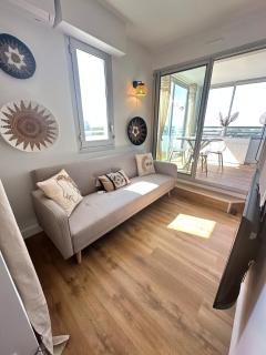 Studio cabines, Vue mer & étang, plage a pied - 9