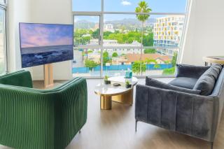 Hollywood Sign View Corner 2 Bedroom 2 Bathroom Condo with Pool, Gym, Spa - 0