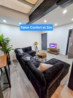 Appartement XXL 120m2 - 10 couchages - 3ch - centre Foix - 2 sdb-2 wc - Parking gratuit à 1 Minute - 9