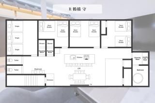 守3 商店街横の庭園を楽しむお風呂付きの宿 グループ向けの4寝室 ベッド12点 バスルーム3点 - 4