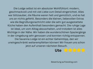 Ferienhaus Höckelheim - FeWo Savanna Lodge - barrierefrei - 100qm - 3 Schlafzimmer - bis 6 Gäste - Babies reisen gratis - Terrasse, Garten & Grill - vollausgestattete Küche mit Spülmaschine - Klimaanlage, Fußbodenheizung & Raffstores - nahe Göttingen - 9