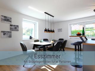 Ferienhaus Höckelheim- 300qm - 3 Wohnungen - 12 Zimmer - bis 18 Gäste - Kleinkinder reisen gratis - für Familien und Gruppen - Küchen mit Spülmaschine Backofen, Mikrowelle - Smart-TV - WLAN - Fußbodenheizung, Klimaanlage & Raffstores - nähe Göttingen - 6