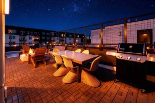 Rooftop Fire Pit Lounge Skyline DT Nash Views - 8