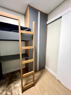 Apartamento Inteiro - 2 Quartos com AC - Wifi 1000mb - Cozinha Completa - 1 Vaga de Garagem - Elevador - Sacada Gourmet - Indicado para Grupos, Hospedes a Trabalho, Família e Pets - 9