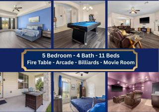 Exquisite 4 Bedroom 3000+ Sq Ft Home w Movie Theatre Arcade Billiards Sleeps 14PPL - Professionally Managed By Stay Albatross - 0