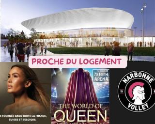 Somptueux T3, en face L'ARÉNA & le STADE de rugby idéal pour visiter Narbonne - 6