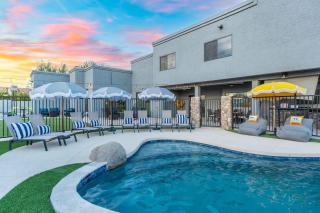 Luxe Pickleball Heated Pool Slide Basketball Court - 8