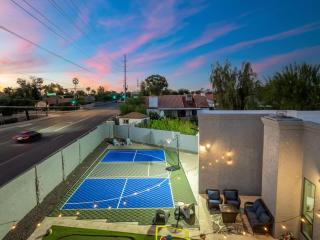 Luxe Pickleball Heated Pool Slide Basketball Court - 7