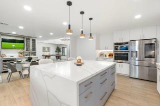 Luxe Pickleball Heated Pool Slide Basketball Court - 3