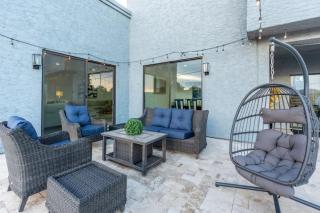 Luxe Pickleball Heated Pool Slide Basketball Court - 4