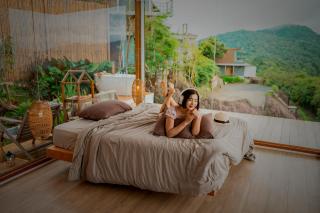 บ้านละอองฟ้า2 แอร์ อ่าง พร้อมน้ำตก วิวดอยมีหลังเดียวส่วนตัวกว่า - 6