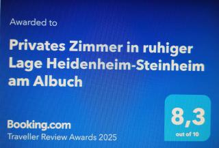 Privates Zimmer in ruhiger Lage Heidenheim-Steinheim am Albuch - 1
