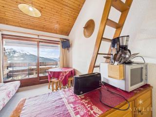 Studio mezzanine cosy, balcon plein sud, quartier calme, proche pistes et commerces, navette gratuite - FR-1-398-554 - 5