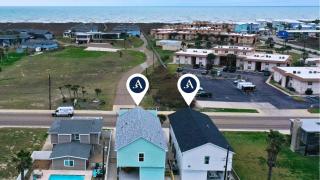 Sleeps 24 2 Homes Walk to the Beach Private Pools Fire Pit Modern Design - 0
