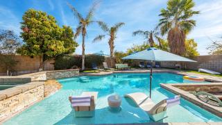 Luxury Oasis w Pool Hot Tub Fire Pit Games Big Yard Larrea by AvantStay - 0