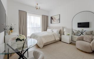 Spacious and luxurious studio with amazing marina view!Rimal ! - 0