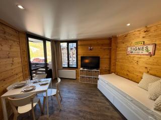 Studio cabine balcon vue montagne pieds des pistes - 1