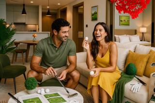 Keyrock Golf Gate - Damac Hills Apartment with Pool, Gym & Free Parking - 0