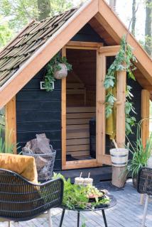 Pipowagen Bijzonder Buitenaf met jacuzzi en sauna - 9