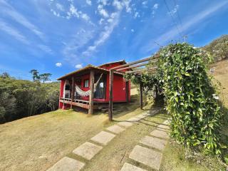 Chalés Vila Real - Tranquilidade na Serra de Carrancas - Piscina com uma vista espetacular do Pôr do Sol - 8